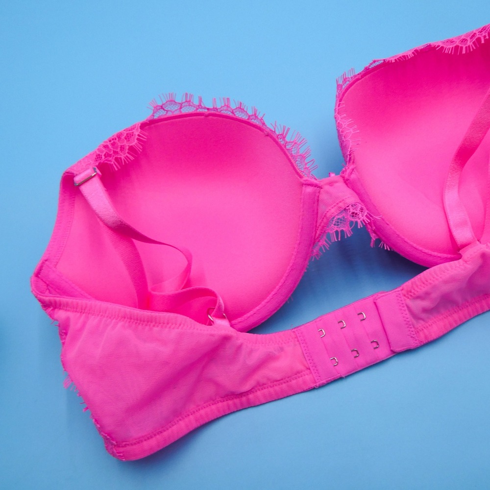 Victoria's Secret Bra Womens Size 38C Dream Angels Pink Lace Nylon Lingerie - Picture 6 of 8